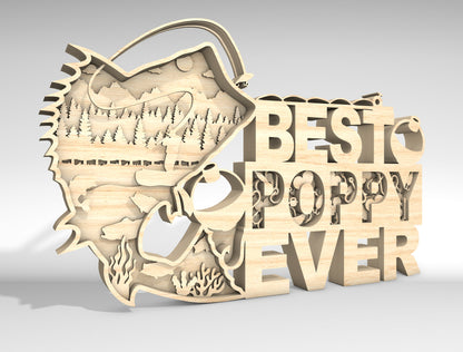 Best Poppy Ever Fishing Sign SVG Laser Cut File for xTool and Glowforge