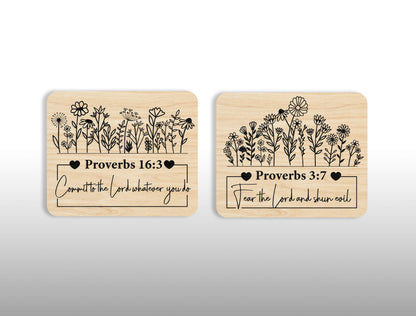 Inspirational Bible Verse Fridge Magnet SVG Bundle for Glowforge and xTool