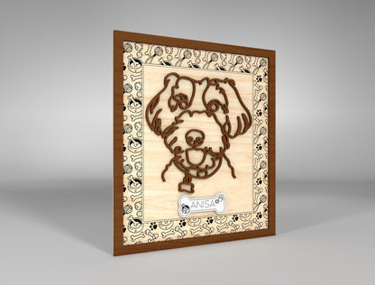 Dog Breed Line Art Stand SVG Bundle for Glowforge and xTool
