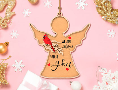 Cardinal Angel Memorial Ornament SVG Bundle Laser Cut File for Glowforge xTool LightBurn