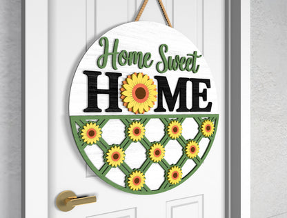 Sunflower Home Sweet Home SVG Laser Cut File for Glowforge and LightBurn