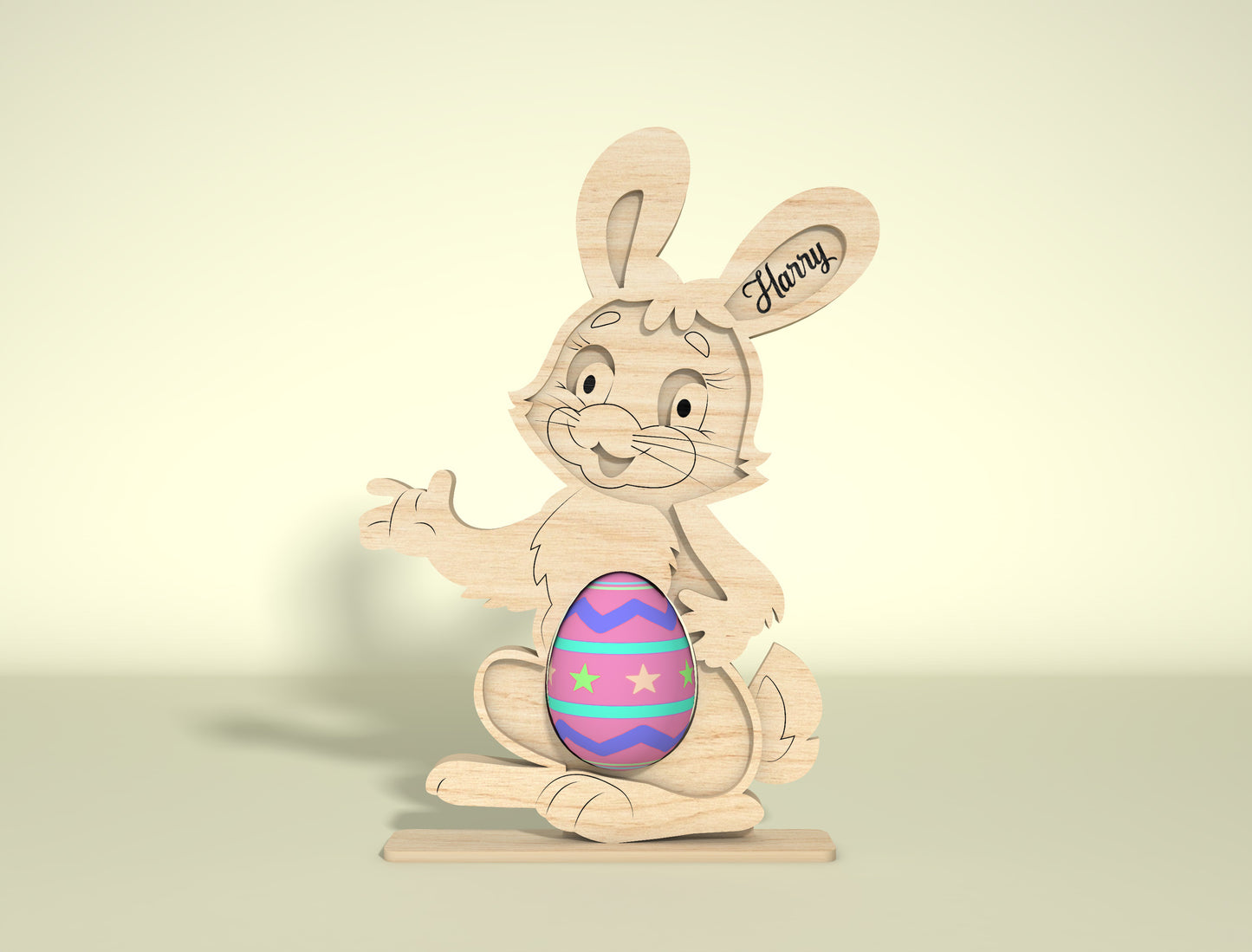 Bunny Egg Holder SVG Bundle Cute Rabbit Easter for LightBurn and xTool