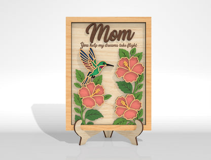 Hummingbird Floral Frame SVG Bundle for Glowforge and LightBurn