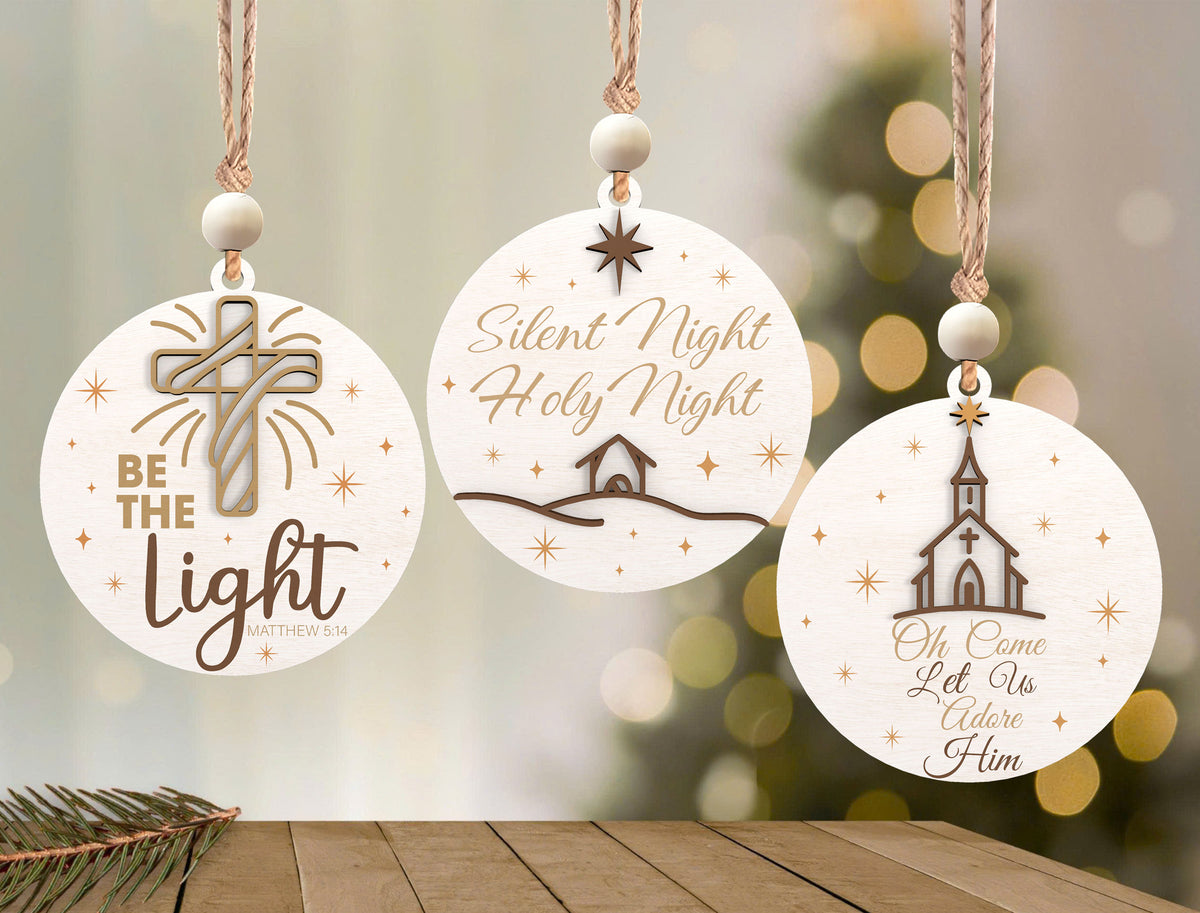 Christian Christmas Ornament SVG Bundle 3