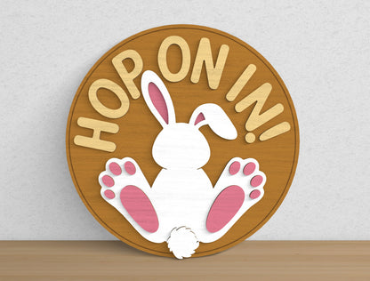 Easter Bunny Welcome Sign SVG 9 Designs Laser Cut for Glowforge and xTool