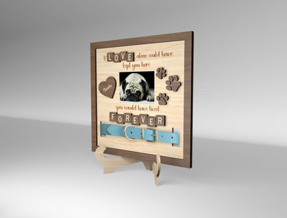 Pet Memorial Collar Frame SVG “Love Could Have Kept You Here” for xTool