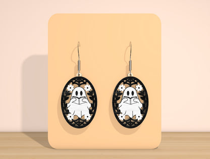 Halloween Ghost Earring SVG Bundle for Glowforge xTool LightBurn