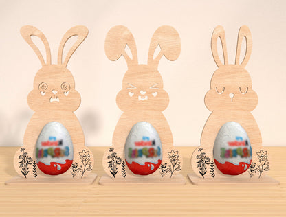 Bunny Egg Display Holder SVG Bundle 9 Designs for LightBurn and xTool
