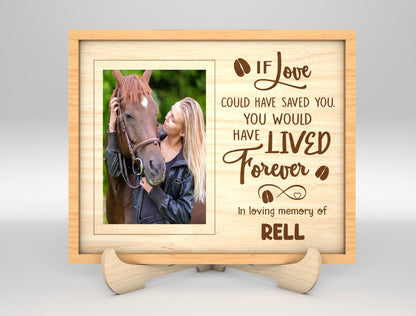 Horse Memorial Tabletop Frame SVG Photo Frame Laser Cut File for LightBurn and xTool