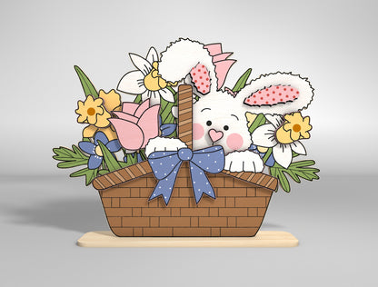 Easter Bunny Stand SVG Bundle Cute 6 Designs Laser Cut for LightBurn and xTool