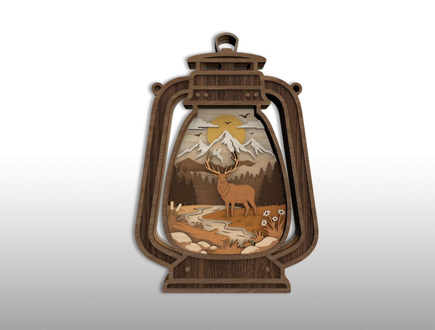 Adventure Multilayer Laser Cut File Bundle for Glowforge xTool LightBurn Camping Hiking SVG 14 Designs