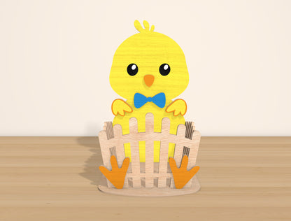 Easter Animal Basket SVG Bundle Laser Cut File | 6 Cute Animal Designs | Spring Tabletop Decor | Glowforge, xTool, LightBurn, etc.