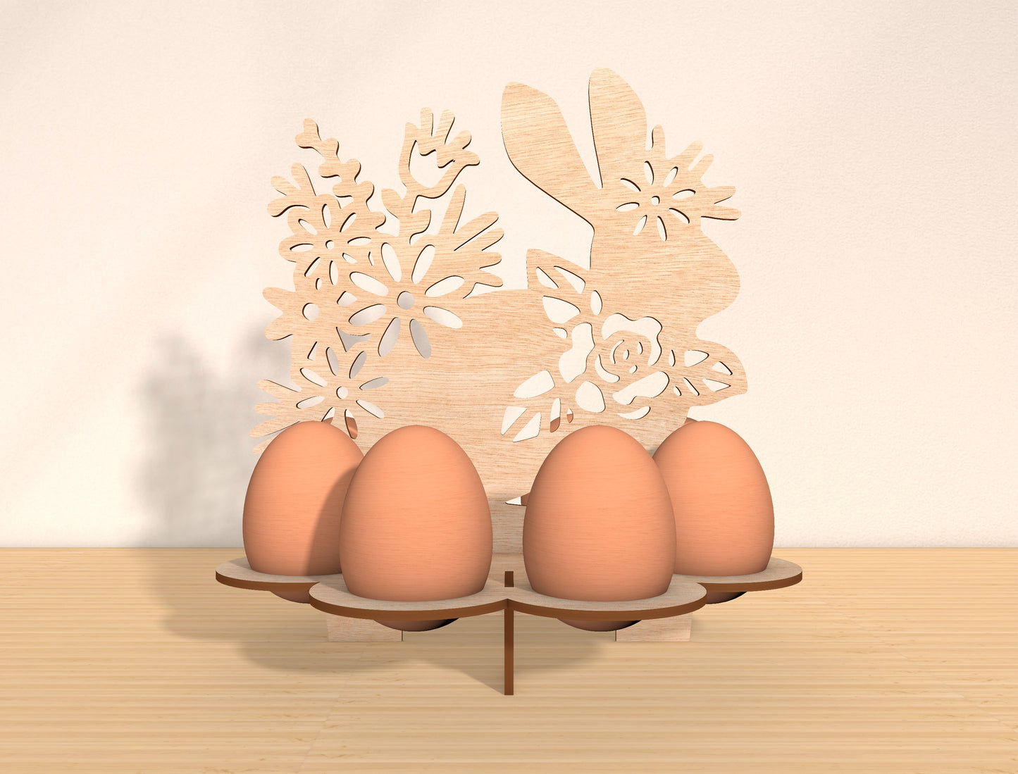 Easter Egg Holder Stand SVG Bundle Bunny Floral for LightBurn and xTool