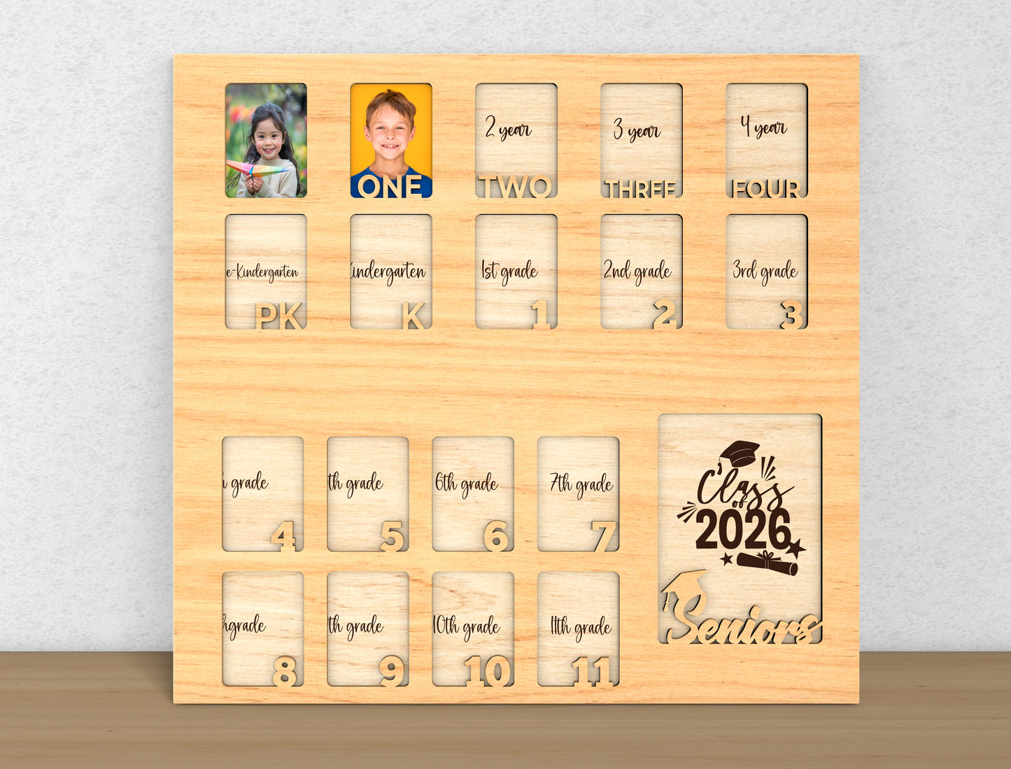 School Years Photo Frame SVG for LightBurn and Glowforge