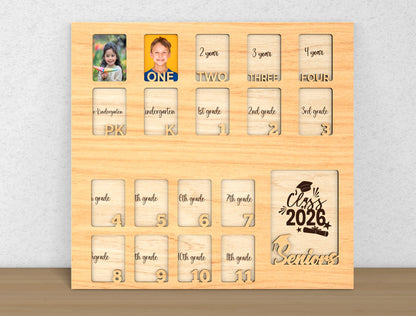 School Years Photo Frame SVG for LightBurn and Glowforge