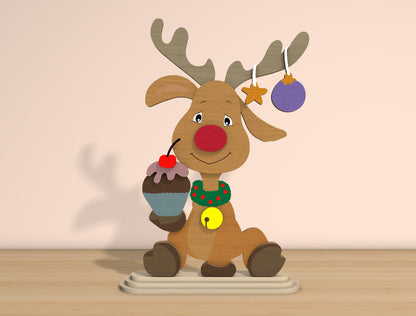 Christmas Character Tabletop Decor Laser Cut File | Ready to Cut | Glowforge, xTool, LightBurn, etc.