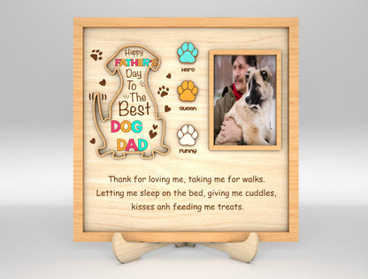 Best Dog Dad Ever Photo Frame SVG Laser Cut File for Glowforge and xTool