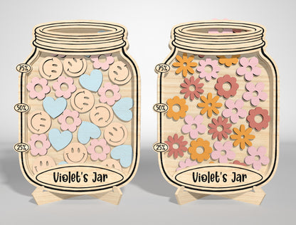 Magnetic Reward Jar SVG Laser Cut File for xTool and LightBurn