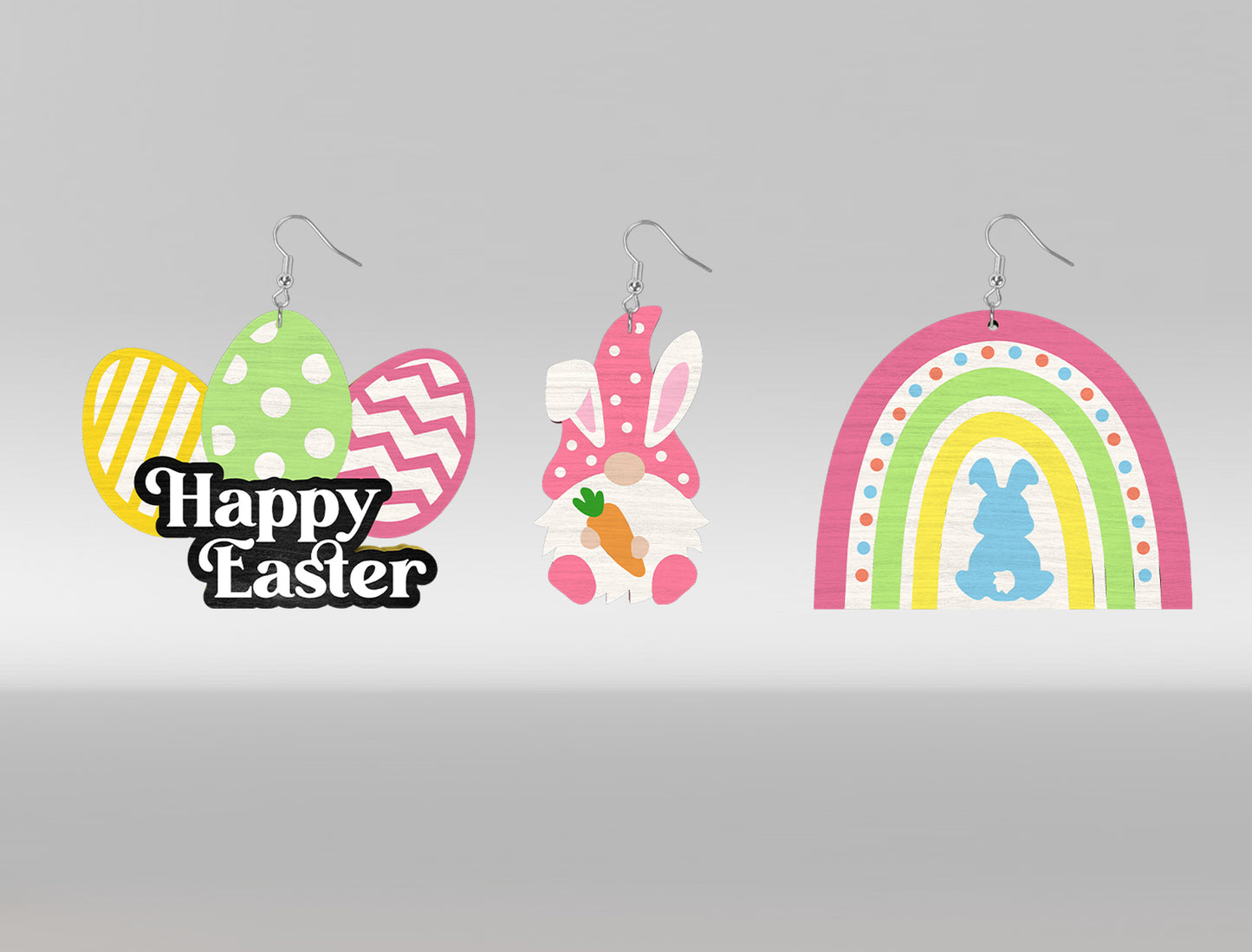 Easter Day Earrings SVG Set 19 Cute Spring Jewelry for Glowforge and xTool