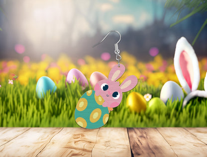 Easter Bunny Earrings SVG Rabbit Egg Jewelry for xTool and LightBurn