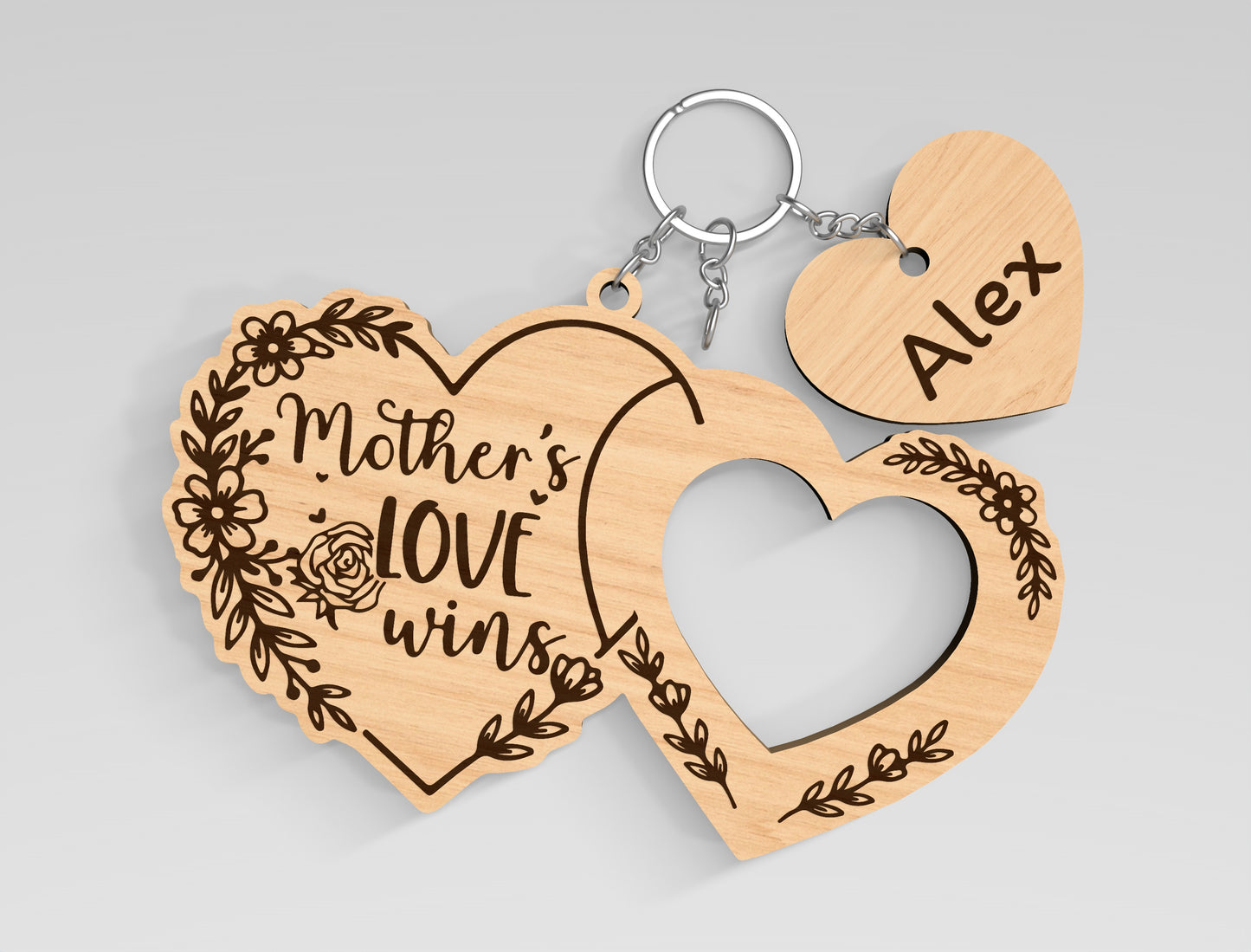 Mother's Day Keychain SVG Bundle Laser Cut File for Glowforge and xTool