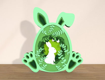 Multilayer Bunny Forest Happy Easter SVG Bundle for LightBurn and xTool