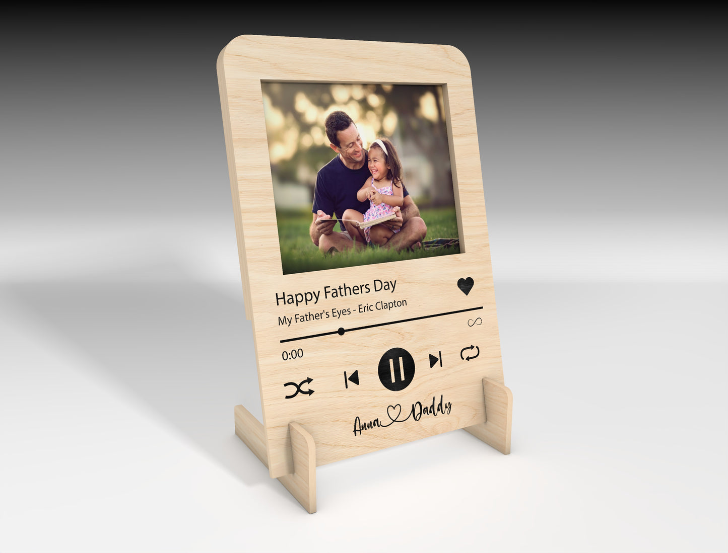 Music Player Photo Plaque SVG Laser Cut File for xTool and Glowforge