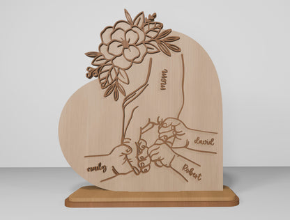 Engraved Mother Line Art Plaque SVG for Glowforge and xTool