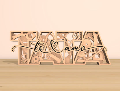 Personalized Papa Tool Name Sign SVG Laser Cut File for Glowforge and xTool