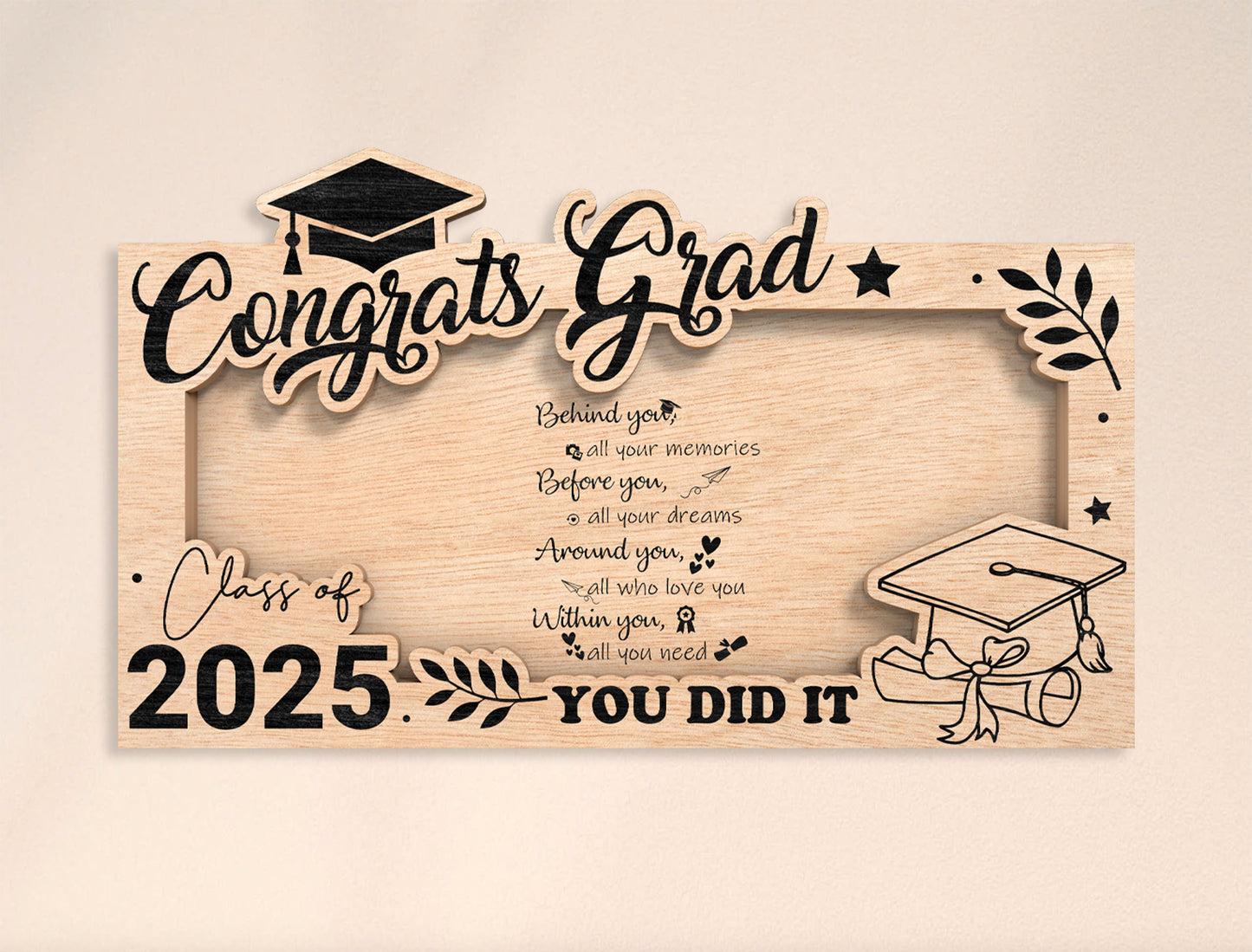 Congrats Grad Money Holder SVG Laser Cut File for xTool and LightBurn