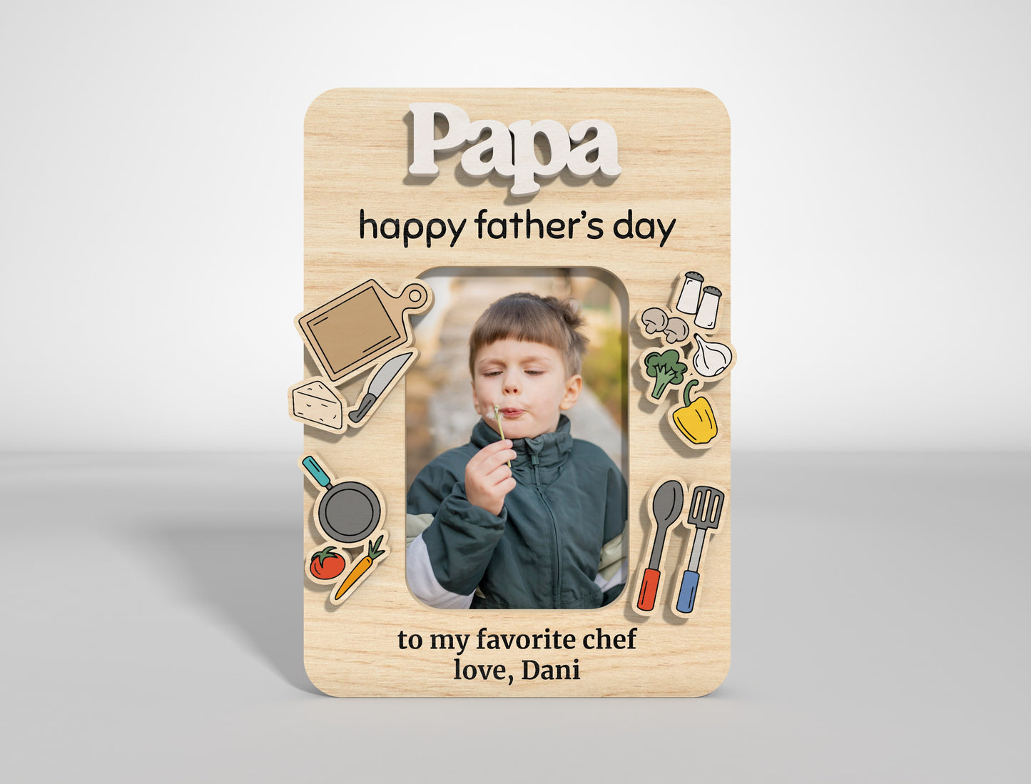 Dad Fridge Photo Magnet SVG Bundle Laser Cut File for xTool and LightBurn