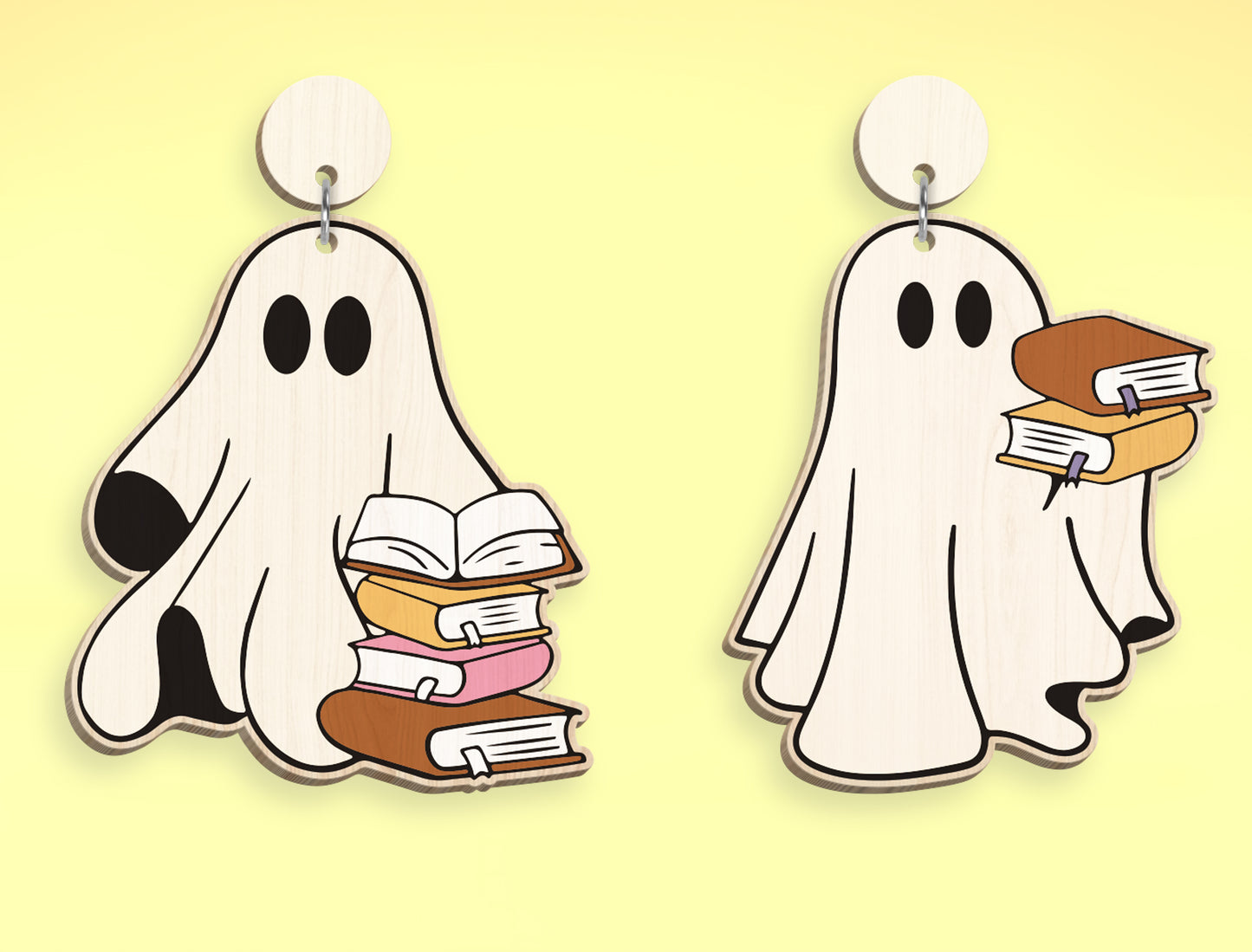 Halloween Ghost Ornament SVG Bundle 9 Designs for Glowforge xTool LightBurn