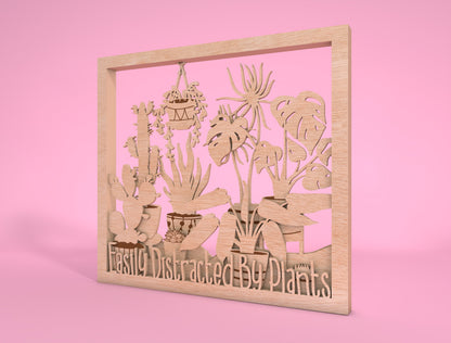 Multilayer Plant Wall Art SVG Laser Cut File for Glowforge