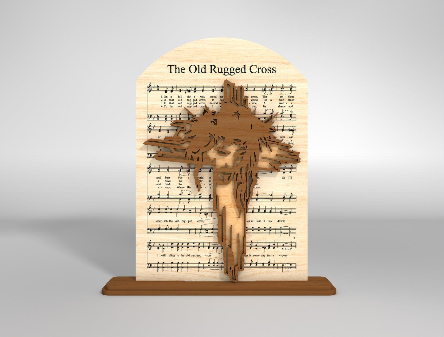 Christian Easter Jesus Cross Hymn Stand SVG Laser Cut for LightBurn and xTool