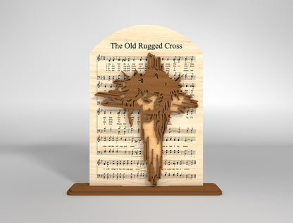 Christian Easter Jesus Cross Hymn Stand SVG Laser Cut for LightBurn and xTool