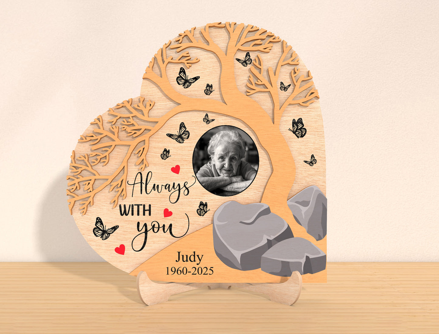 Tree Photo Memorial Sign SVG Laser Cut File for Glowforge