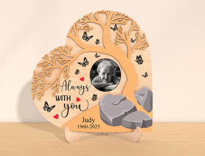 Tree Photo Memorial Sign SVG Laser Cut File for Glowforge