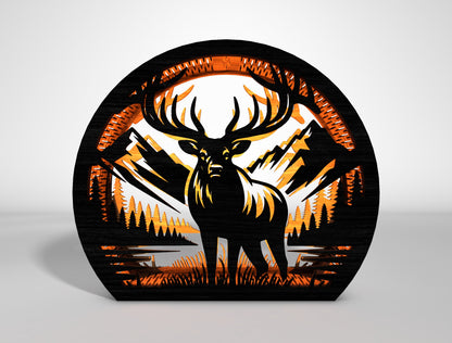 Wildlife Round Lantern SVG Bundle Laser Cut File for Glowforge and LightBurn
