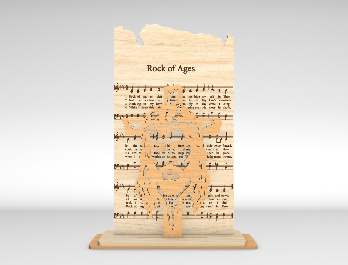 Christian Cross Tabletop Decor SVG Jesus Silhouette Bundle for Glowforge