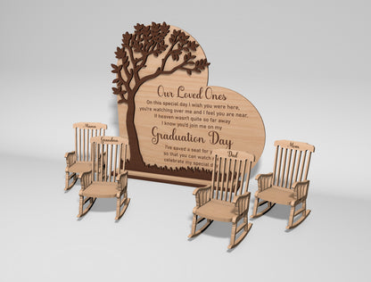 Graduation Memorial Display SVG Laser Cut File for Glowforge and xTool