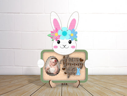 Easter Bunny Photo Frame SVG Bundle Cute Bunny 5 Designs for LightBurn