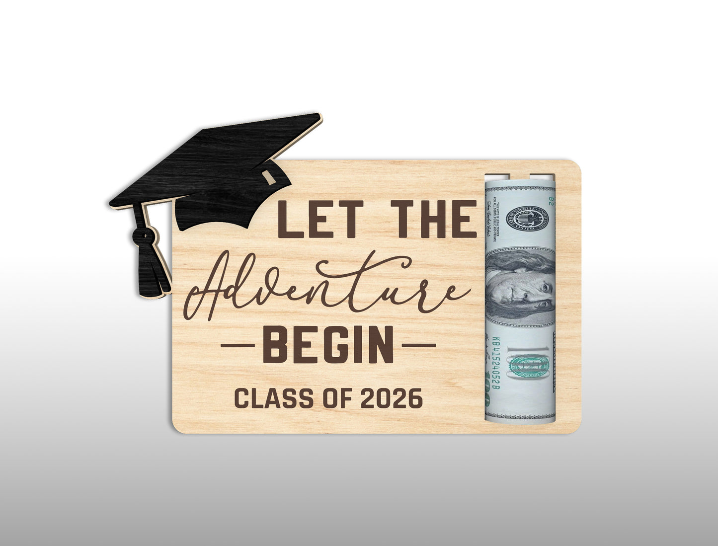 Graduation Money Holder SVG Bundle | Wooden Cash Gift Card Laser Cut File | Glowforge xTool LightBurn Ready