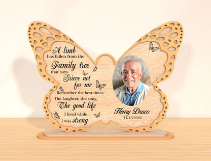 Butterfly Photo Memorial Sign SVG Laser Cut File for xTool