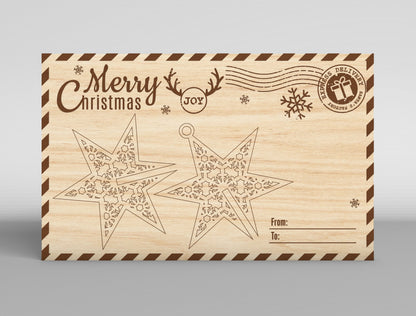 Christmas Gift Card Holder SVG Bundle 16 Laser Cut Designs