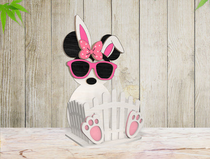 Easter Bunny Basket Sunglasses SVG Wooden Egg Holder for LightBurn and xTool