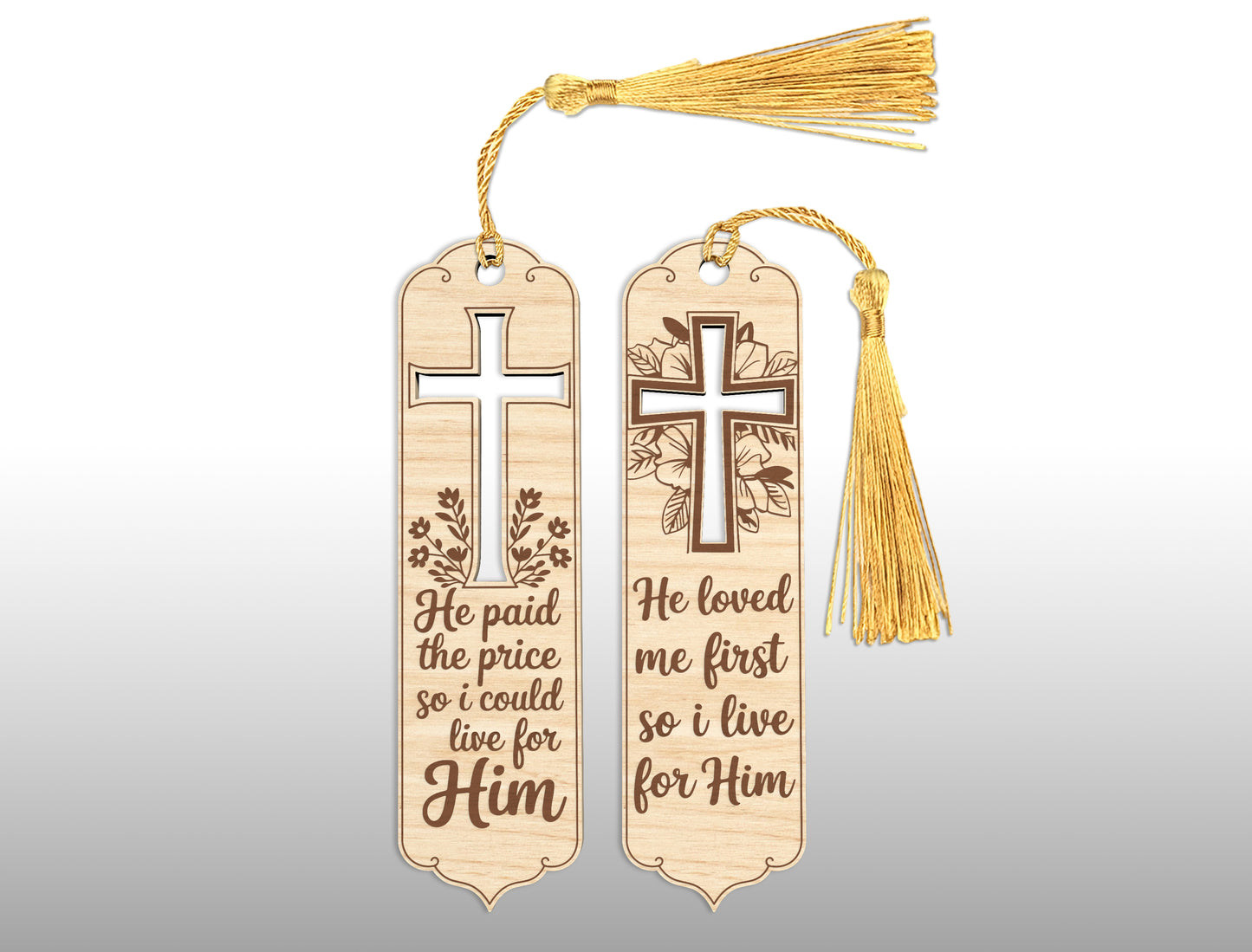 Bible Bookmark Cross SVG 26 Designs Laser Cut for LightBurn and Glowforge