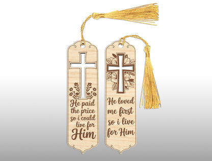 Bible Bookmark Cross SVG 26 Designs Laser Cut for LightBurn and Glowforge