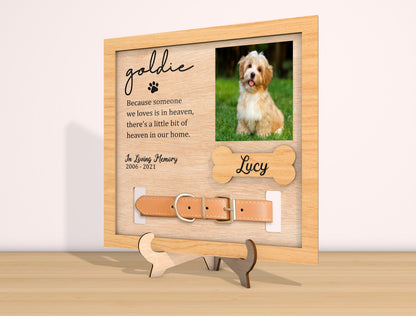 Dog Memorial Photo Collar Holder SVG Laser Cut File for xTool
