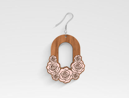 Floral Arch Earring SVG Bundle for Glowforge and LightBurn