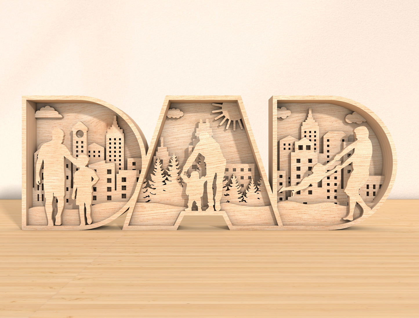 MOM Multilayer Family Sign SVG for Glowforge and xTool